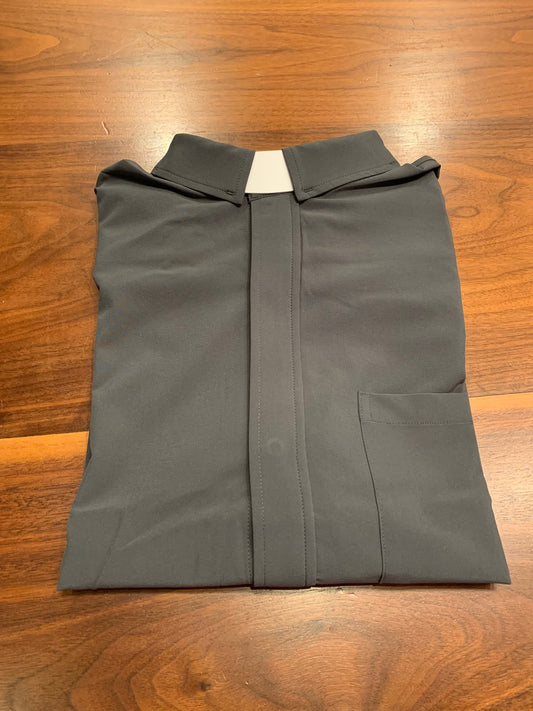 Long Sleeve Clergy Shirt - Gray